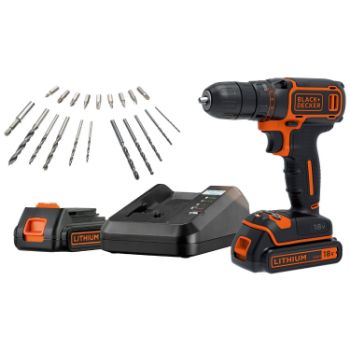 Slika Black + Decker aku bušilica odvijač BDCDC18K1BA